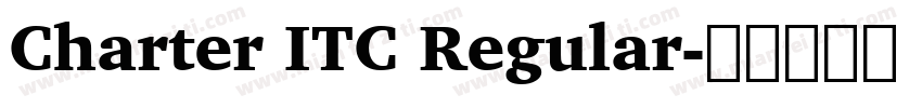 Charter ITC Regular字体转换